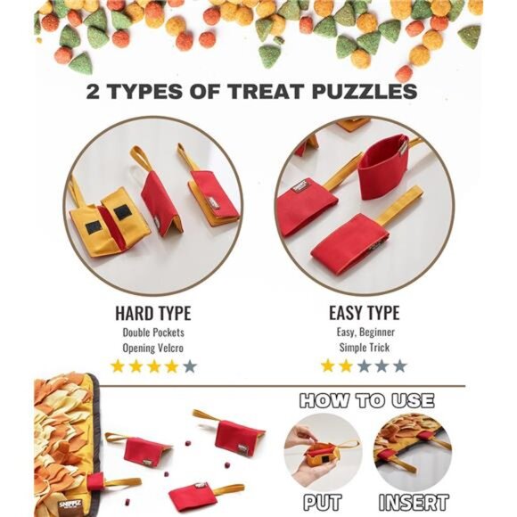 Snuffle Mat for Dogs-Enrichment Hide & Seek Treat Toys(Large Nosework Sniff Mat) - Picture 3 of 7